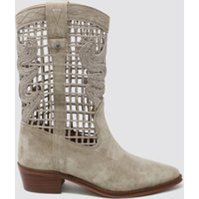 Frankie Cowboy Boots | Sand - Yellow