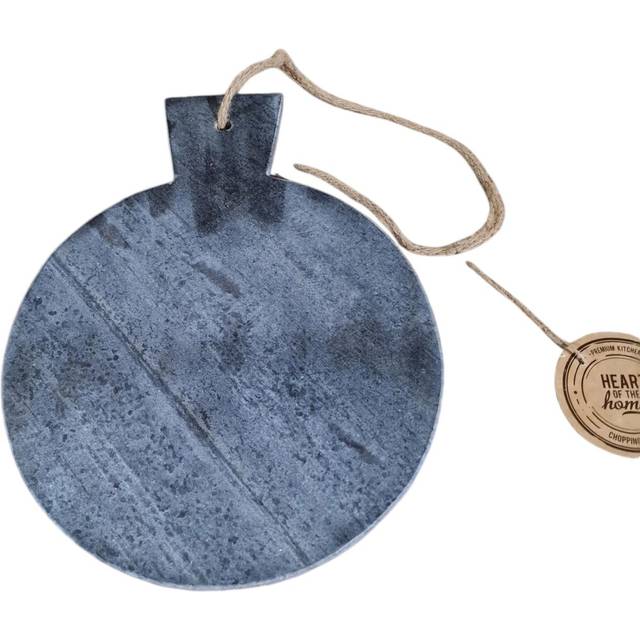 Geko Marble Round Chopping Board - Grey (12.2cm L X 12.2cm W)