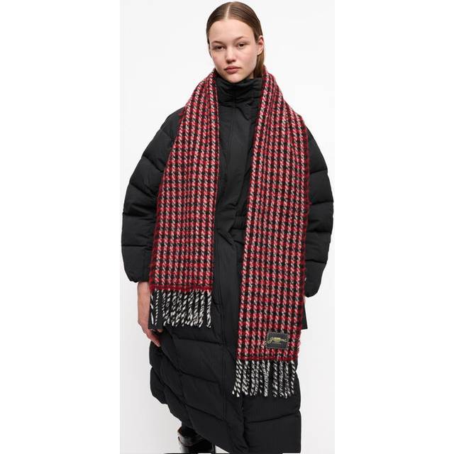 Synthetic Scarf with Leather Lining