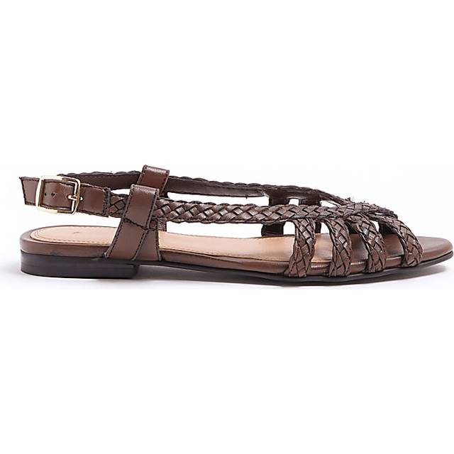 River Island Womens Brown Leather Sling Back Ballet Pumps - 6