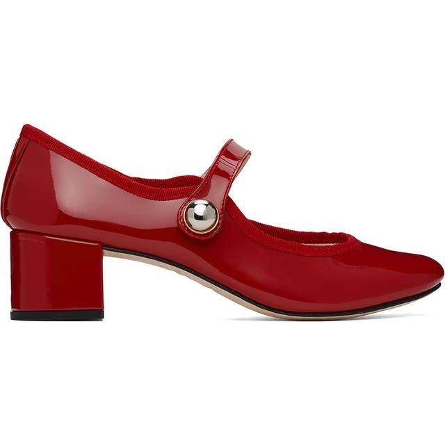 Repetto Red Fabienne Mary Jane Heels - 550 Flamme - FR 36