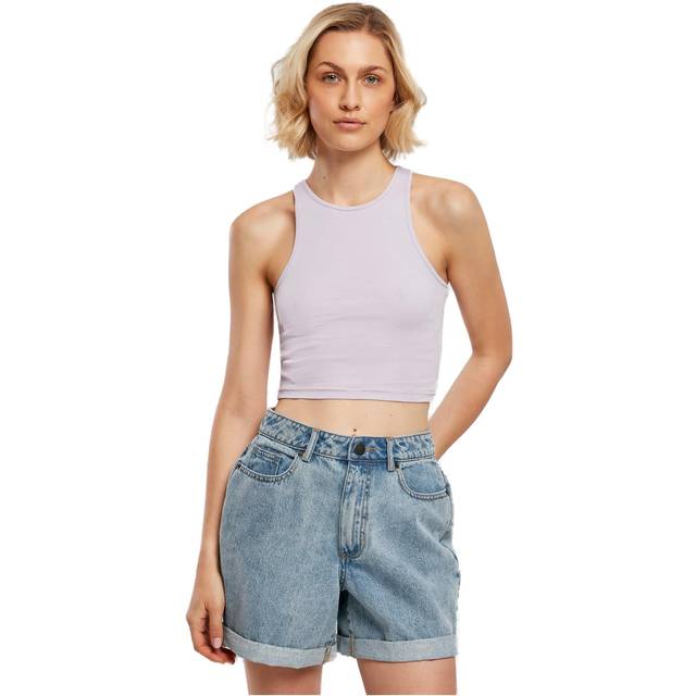 Short ribbed tank top for women Urban Classics - Violet
