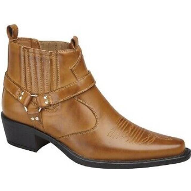Us Brass Eastwood Western Boots Men's | Slip On Shoes  | Tan  | UK Size 7