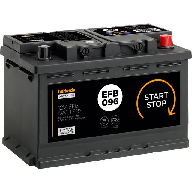 Halfords EFB096 Start Stop Car Battery 5 Year Guarantee
