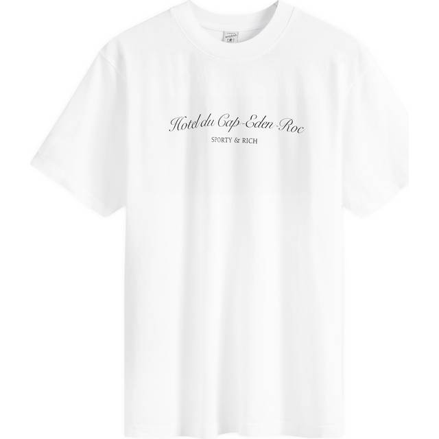 Sporty & Rich Womens White Eden Logo Text-print Cotton-jersey T-shirt Xl - WHITE