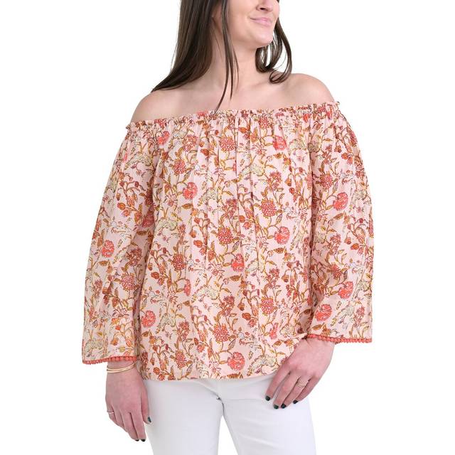 Pomegranate Off The Shoulder Top