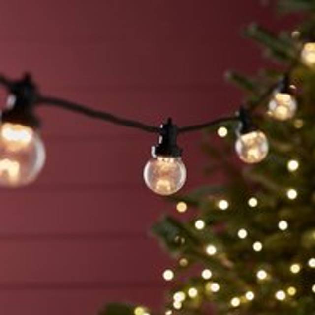 Pro Connect 110m 220 Warm White Connectable Festoon Lights Clear Cap Black Cable