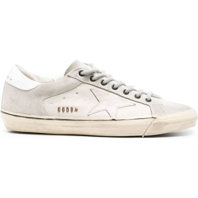 Golden Goose - Super-Star distressed leather sneakers - men - Calf Leather/Rubber/Fabric/Leather - 46 - Grey