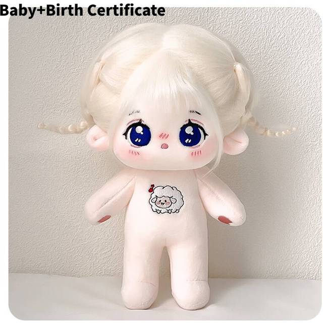 (Style J) Cotton Doll Plush Toy Cute Cartoon Girl Birthday Holiday Gift Can Change Clothes
