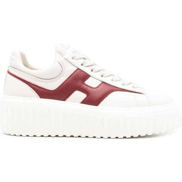 Hogan - logo-appliqué leather sneakers - women - Leather - 40 - Neutrals