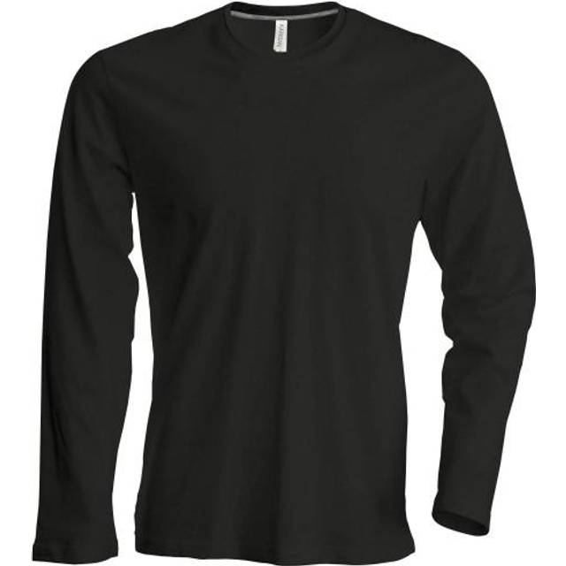 Kariban mens slim fit long sleeve casual summer crew neck t-shirt/tee rw709