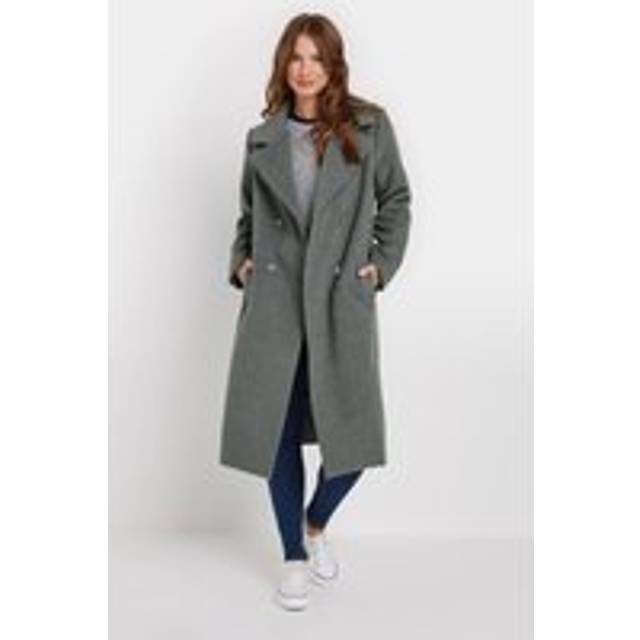 M&Co Grey Midi Tailored Coat 18 M&Co Womens