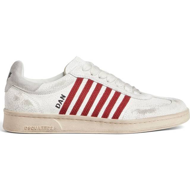 DSQUARED2 - distressed Boxer low-top sneakers - men - Calf Leather/Rubber/Fabric - 41 - White