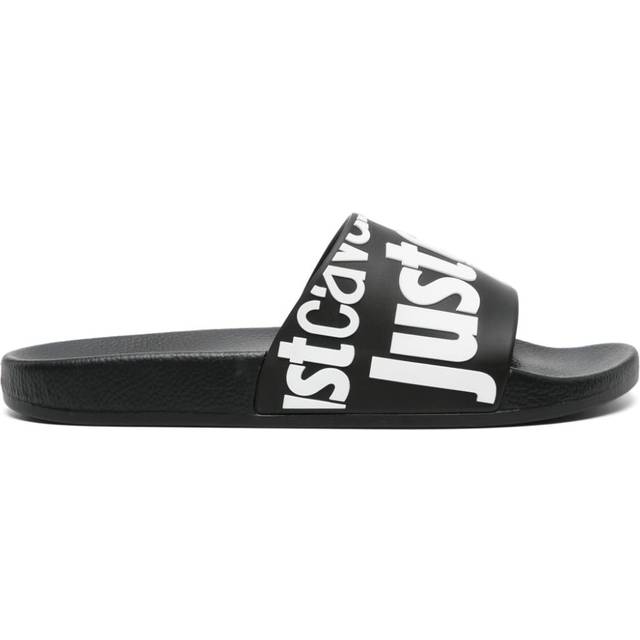 Just Cavalli - logo-embossed slides - men - Rubber/Rubber/Rubber - 40 - Black