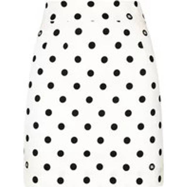 Dolce & Gabbana Short Charmeuse Skirt With Polka-dot Print - Woman Skirts Print 38