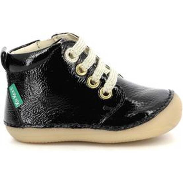 Kids Sonizip Ankle Boots in Leather with Laces - Black - 27 (9 to 9.5)