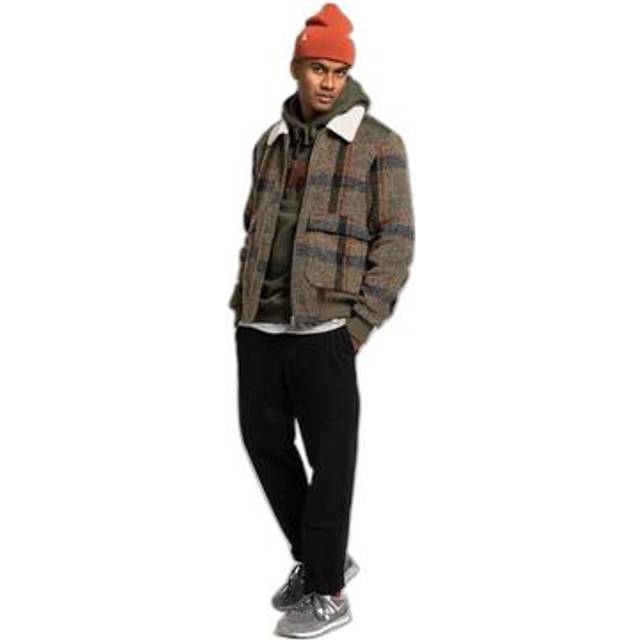 Quilted plaid aviator jacket with ribbed details Revolution - Vert - XL