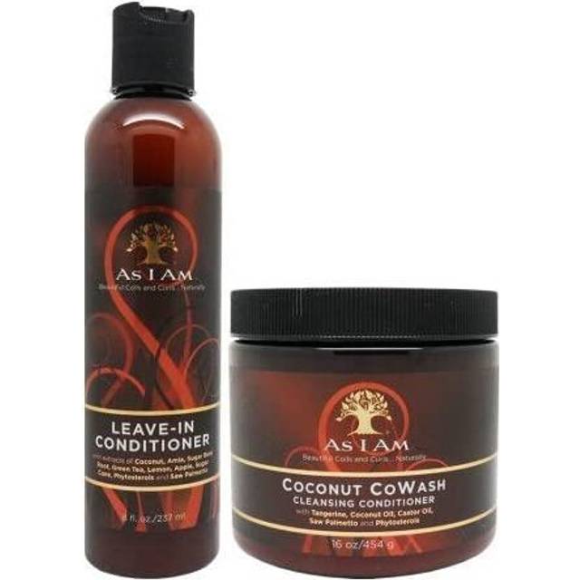 As I Am Leave-In Conditioner 8Oz, Coconut Cowash, Conditioner 16Oz (Set Of 3)