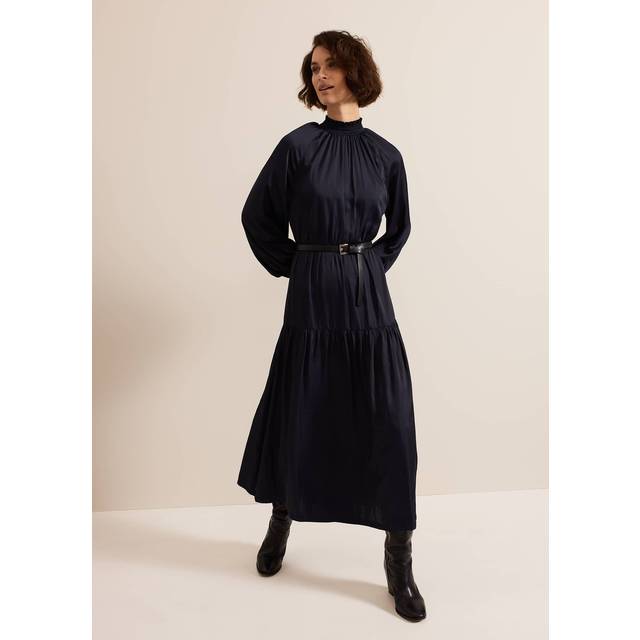 Phase Eight Ornella Belted Dress, Navy