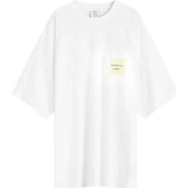 VETEMENTS White Sticker T-Shirt - WHITE - S