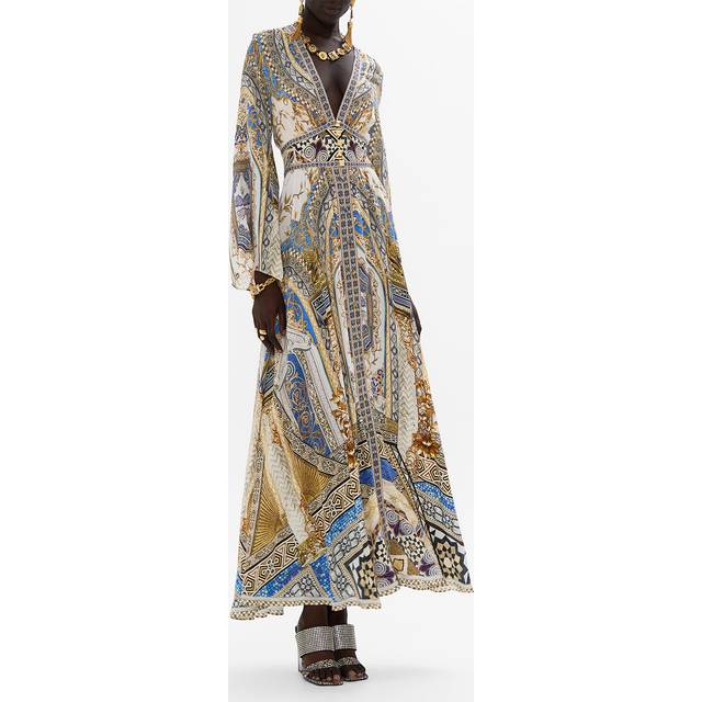 Kimono Sleeve Dress with Shirring Detail Make Me Your Mosaic, XL