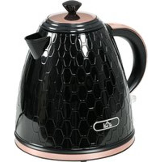 HOMCOM Electric Kettle, 1.7L, Fast Boil, 3kW Water Kettle with Removable Washable Anti-scale Filter, Auto Shut-off, 360° Swivel, Black Aosom UK