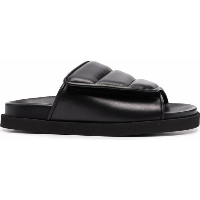 GIABORGHINI - padded-strap open-toe slides - women - Leather - 37 - Black