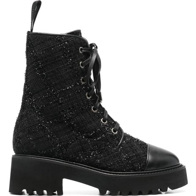 Aquazzura - 50mm Desert boots - women - Leather - 38.5 - Black