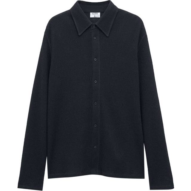 FILIPPA K Waffle Jersey Shirt |Svart |M
