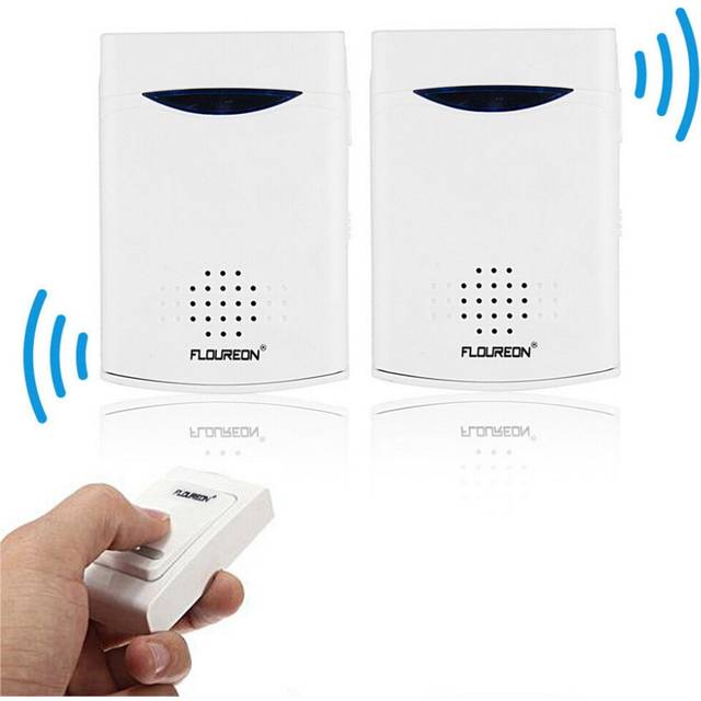 Brand New Portable Twin Pack Wireless Cordless Door Bell Chime 100M Range