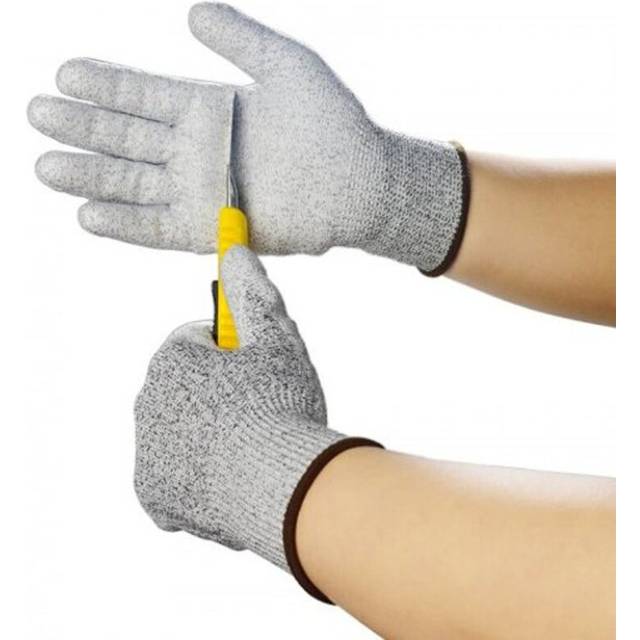 (Standard, 2) Anti Cut Gloves Safety Proof Stab Resistant Stainless Steel Wire L
