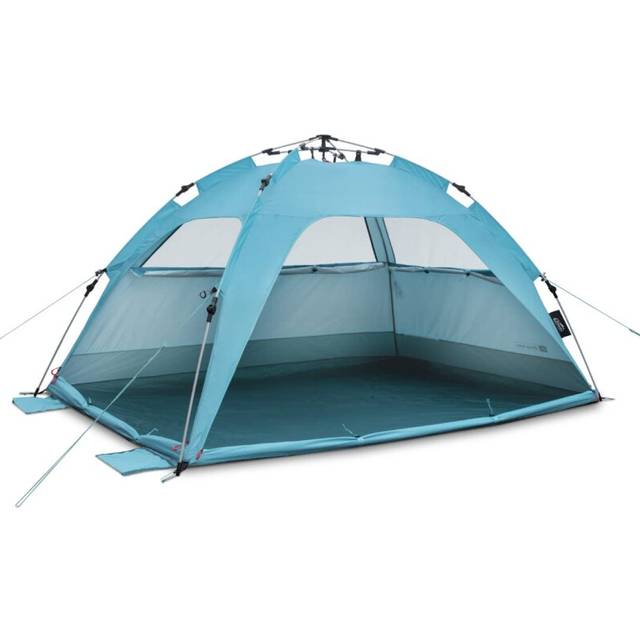 Qeedo Quick Palm Beach Tent, Sun Shelter (Quick-Up-System), UV-Protection (UV80) - blue