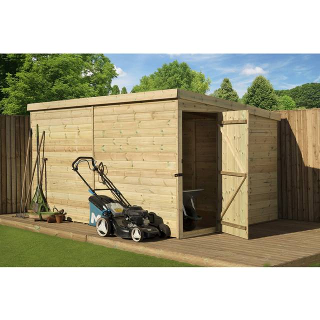 Empire Sheds Empire 2600 Pent 8x3ft Wooden Garden Shed Door Le Side Panel, Green