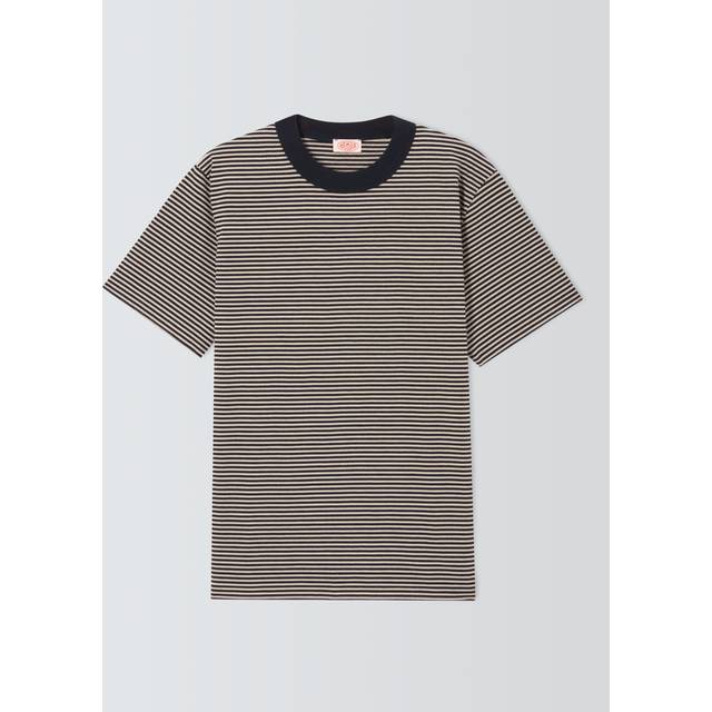 Armor Lux Hertiage Stripe T-Shirt - Navy/Sand - XL