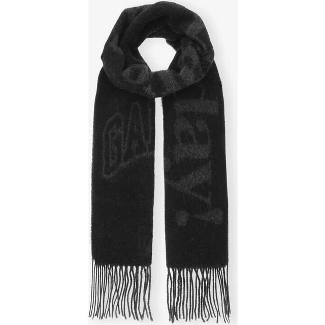 Ganni, Accessoarer, Dam, ONE Size, Ullscarf - black (ONE SIZE)