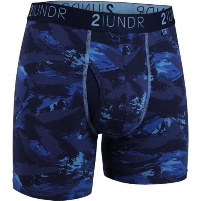 2undr Swing Shift Boxer Stl. L - Bekväma Herrboxershorts i Blå för Aktiv Livsstil