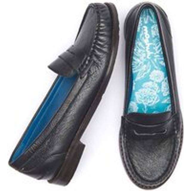 'Petrel Leather' Leather Penny Loafers - Black - 8