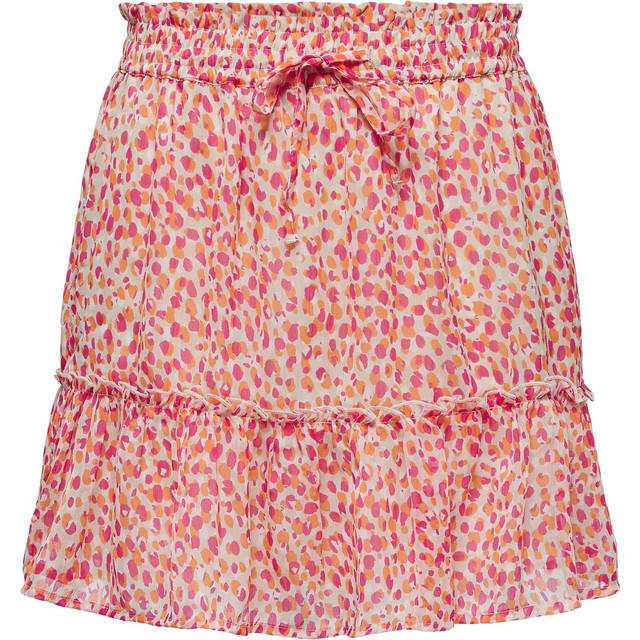 Jdy Oatmeal / Carmine Jenify Life Mw Frill Skirt - XL