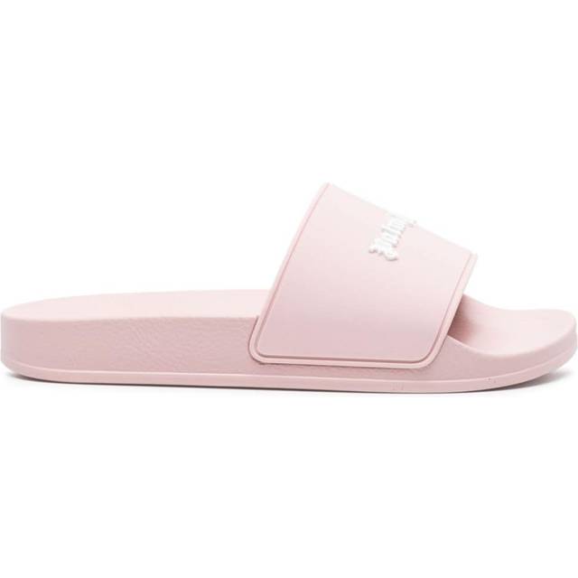 Palm Angels - logo-embossed flat slides - women - Rubber/Rubber/Rubber - 41 - Pink