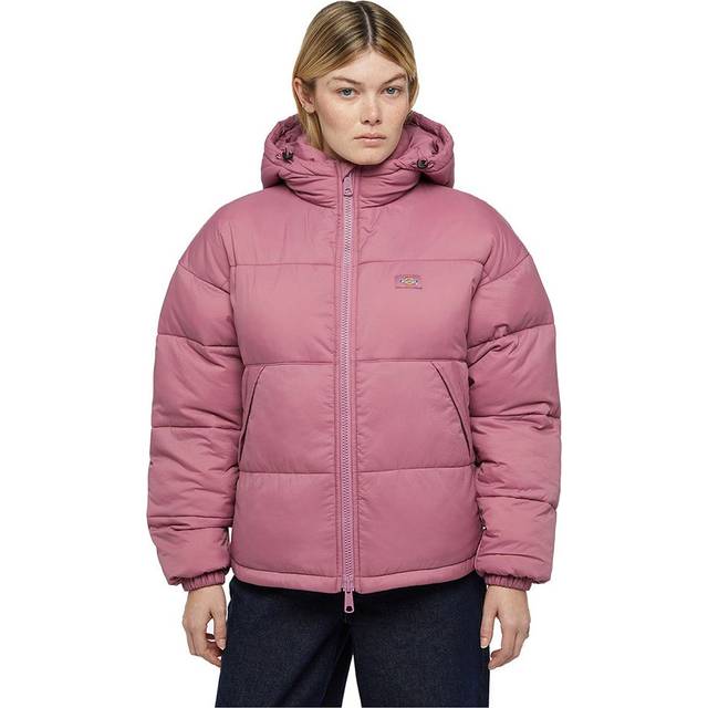 Dickies Alatna Oversized Puffer Jacket Woman Pink Size XS