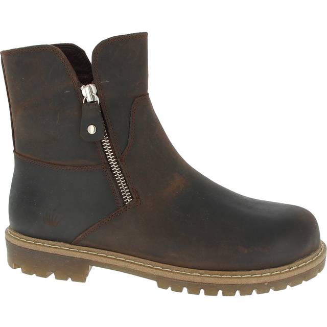 Charlotte of Sweden Double Zipper Boot Brown