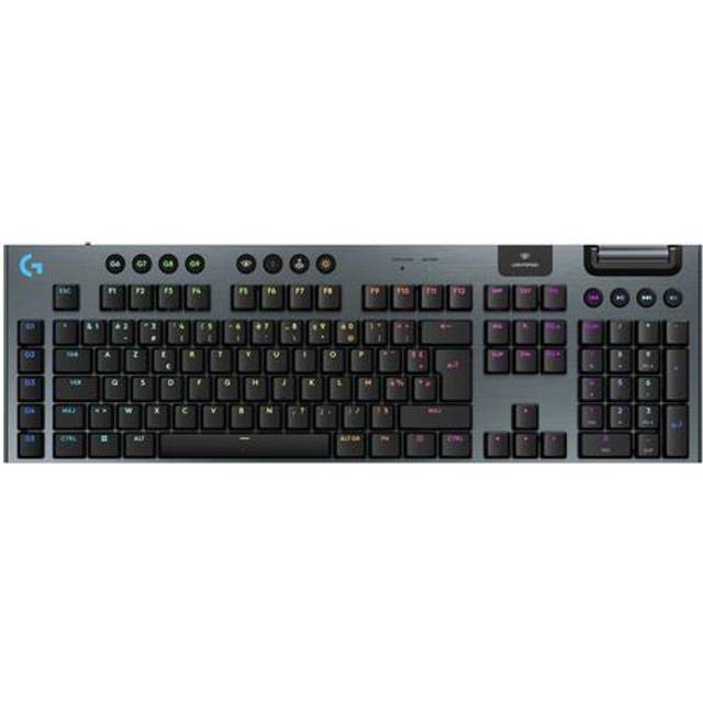 Logitech G Trådlöst G915 X LIGHTSPEED-speltangentbord med låg profil in Svart, Français (Azerty)