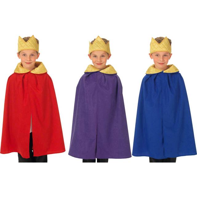 King or Queen cloak Nativity/Christmas Costume for Kids | one size 3-8 yrs | Three colours available | RED