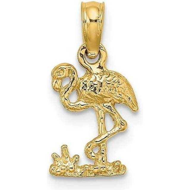 10K Yellow Gold Mini Flamingo Charm
