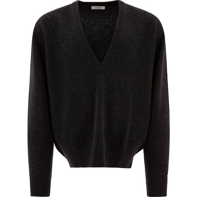LEMAIRE Gray Deep V-Neck Sweater - BK981 Anthracite - M