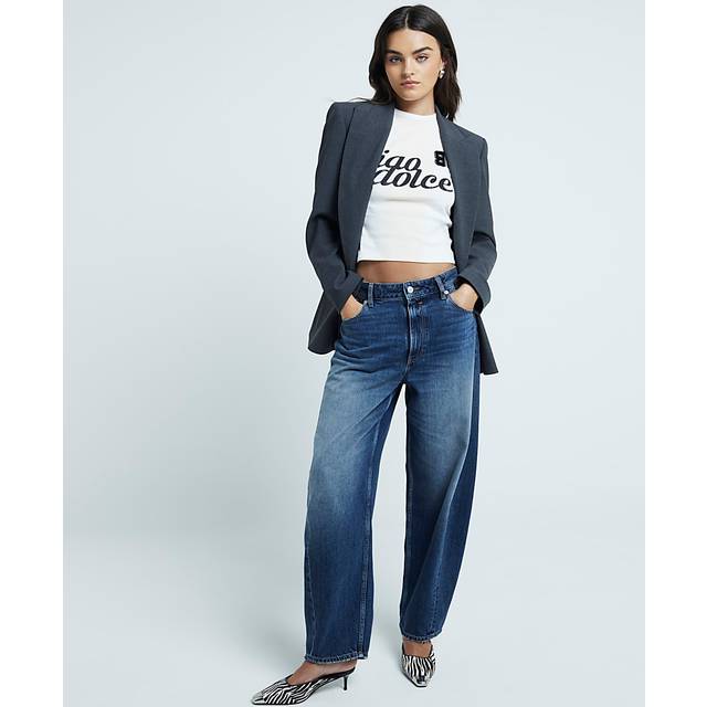 River Island Womens White Ciao Dolce Graphic Baby T-Shirt - 16