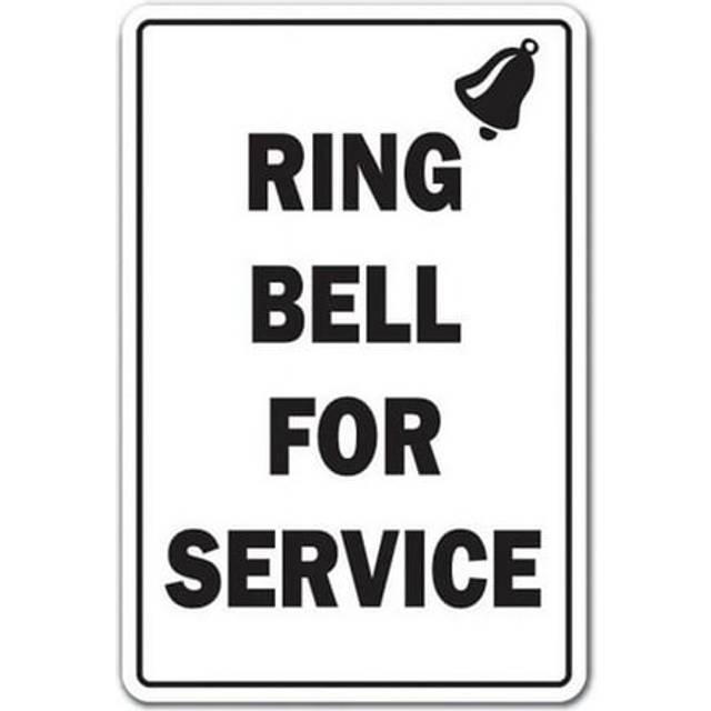 SignMission Z-Ring Bell For Service 8 x 12 in. Ring Bell for Service Sign - Office Building Employer Employee Work