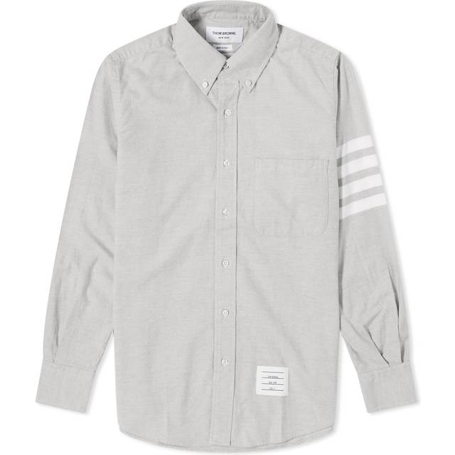 Thom Browne Gray Flannel 4-Bar Shirt - 035 MED GREY - 0