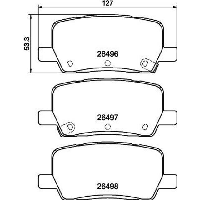 Bromsbelaggssats skivbroms 8DB 355 042701 Hella