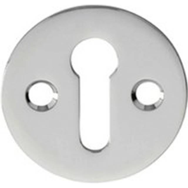 31mm Keyhole Profile Round Escutcheon 18mm Fixing Centres Polished Chrome